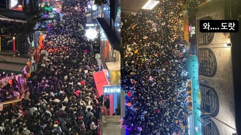 吳鳳友人梨泰院遭「人浪推擠」！驚見後方死亡斜坡　35秒駭人畫面曝