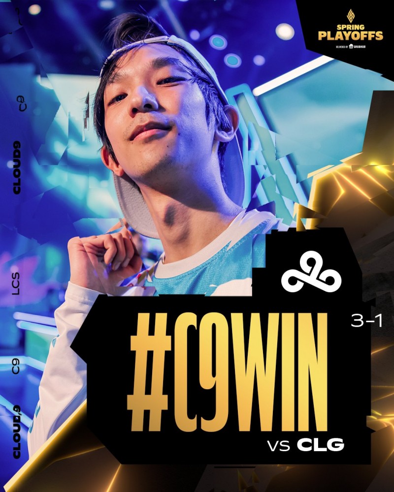LCS季后赛：C9 3-1 CLG，胜者组决赛交手FLY将决出首张MSI门票