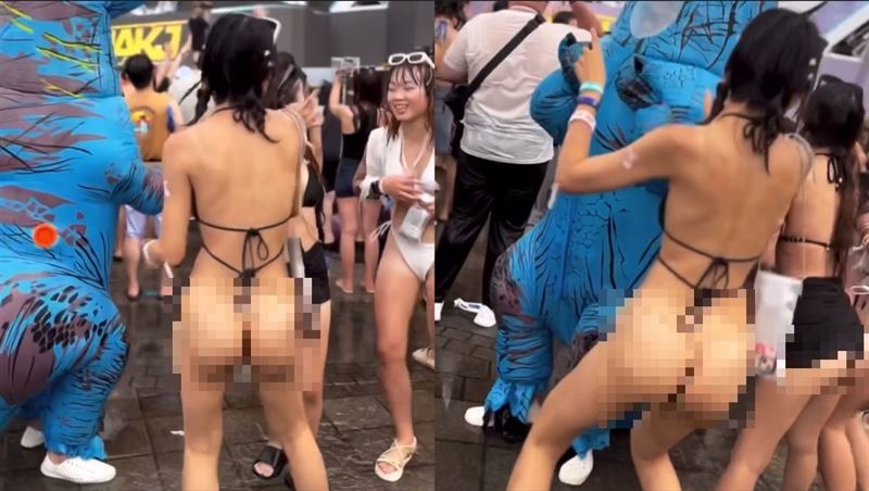 S2O驚見「一條線」比基尼辣妹！有遮等於沒遮　火辣扭腰擺臀畫面曝光