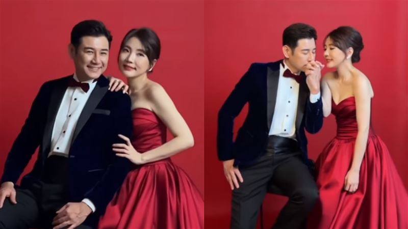 台8男神拍婚紗「驚見Ella」!他曬小12歲嫩妻低胸辣照:我的榮耀