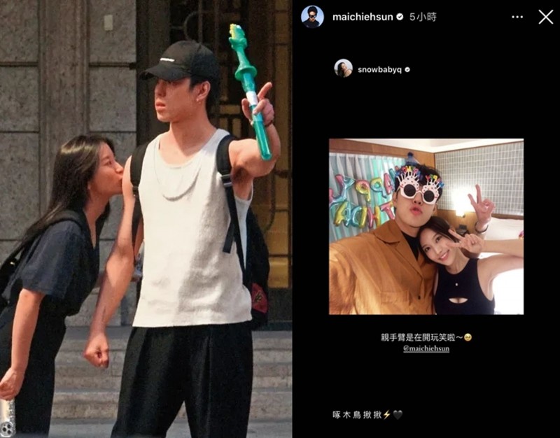 蔡瑞雪街上狂親又曬親密照！孫麥傑甜喊這3字「私下愛稱」曝光了