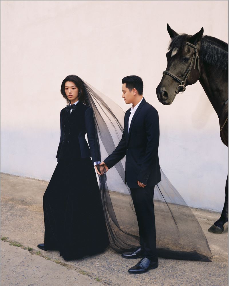 張艾嘉娶媳婦!王令塵婚紗照曝光 新娘穿黑西裝+黑頭紗「另類有個性」