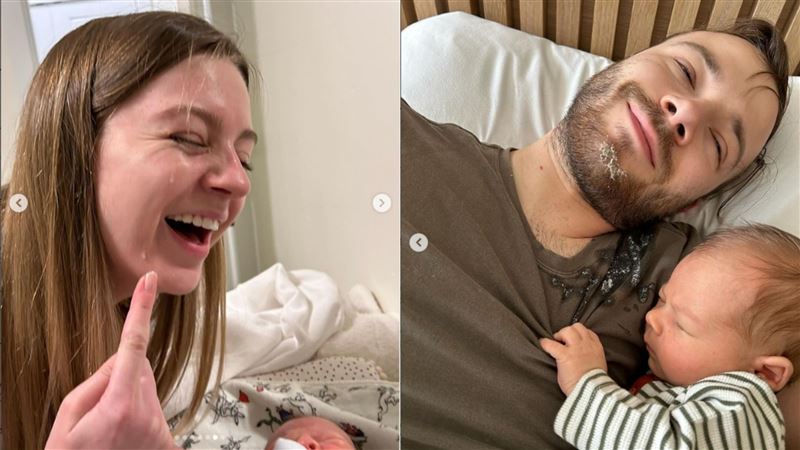 莫彩曦寶寶滿月！被「尿到眼睛裡、吐在老公鬍上」 ：沒想到這麼多液體