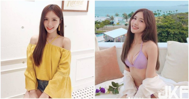 網拍正妹「換上夢幻比基尼」，迷人酥胸好誘人喔！