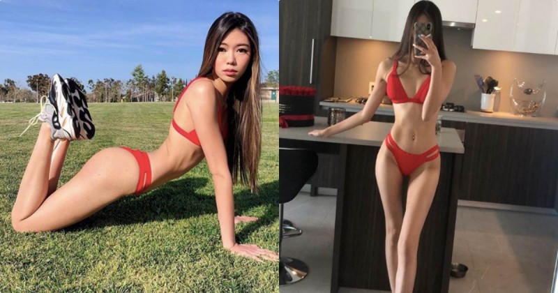 正妹自拍「九頭身逆天惹火曲線」，超細纖腰根本太不科學了！