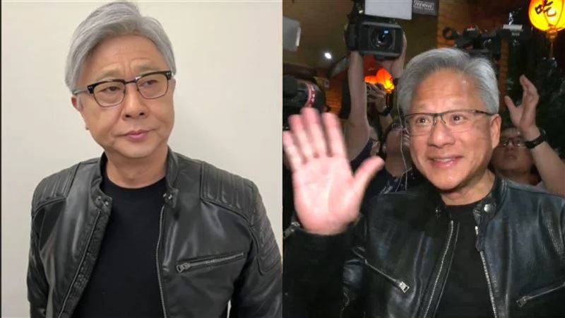 邰智源「Cos黃仁勳」衝寧夏夜市!白髮配黑皮衣 網全笑翻:一日王偉忠