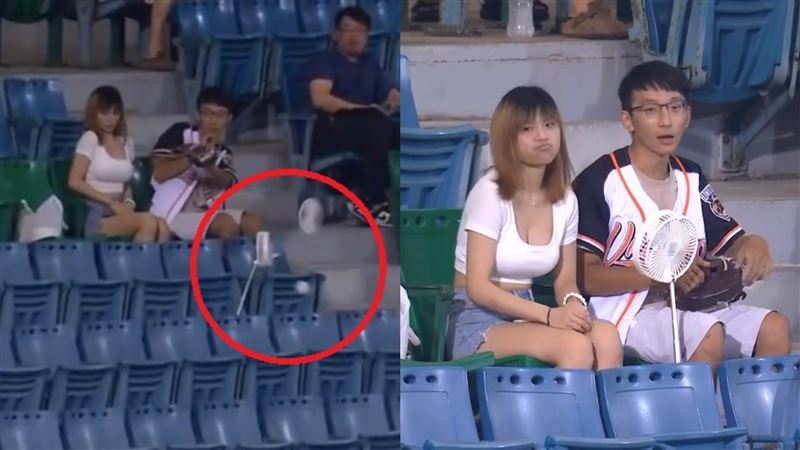 陳傑憲界外球打爆「超兇女球迷」電扇!她氣噗噗 網狂讚:年度兩大好球