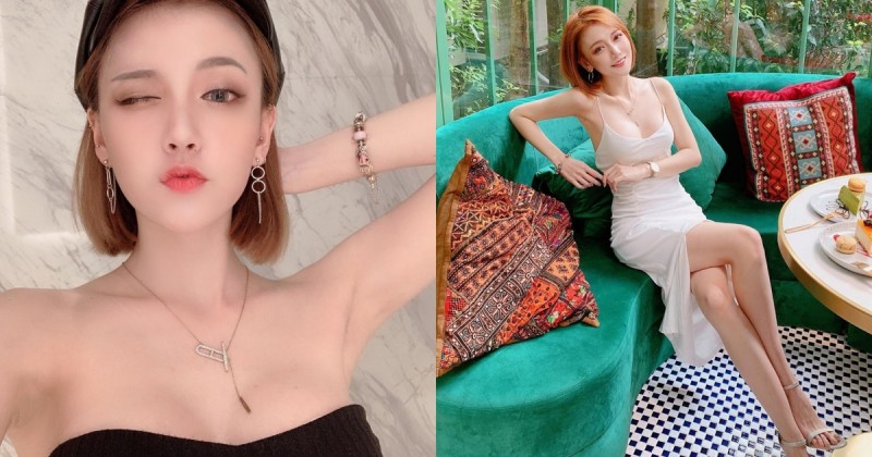 又被辣到！身材纖細的小臉美女「林酸酸」，細肩帶爆乳洋裝女人味十足！