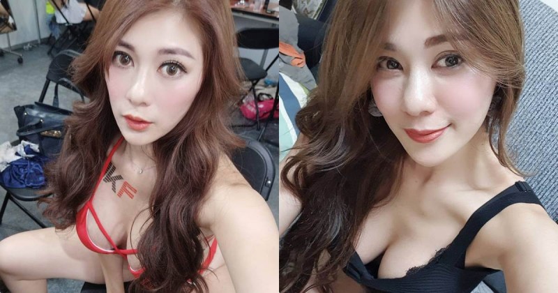 正妹JoJo 嘉嘉「火辣姿勢」太撩人，深溝乍現「渾圓胸型曝光」！