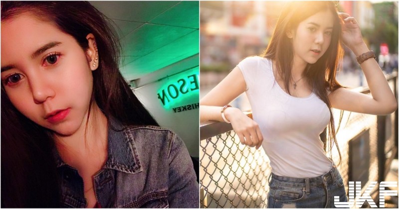 路邊巧遇「泰版鄧紫棋」！甜美臉蛋＋飽滿弧度超搶眼！衣服都被撐開啦！