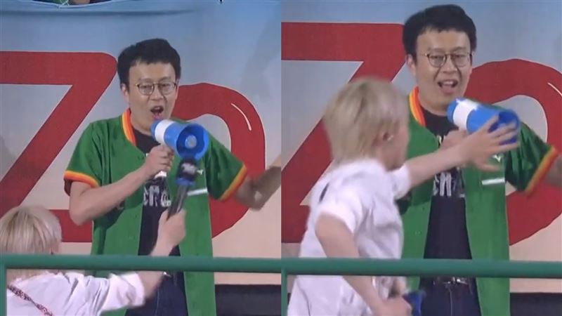 樂天主場放送事故！獅迷無情用大聲公高喊「AAOA」　工作人員急飛撲搶麥