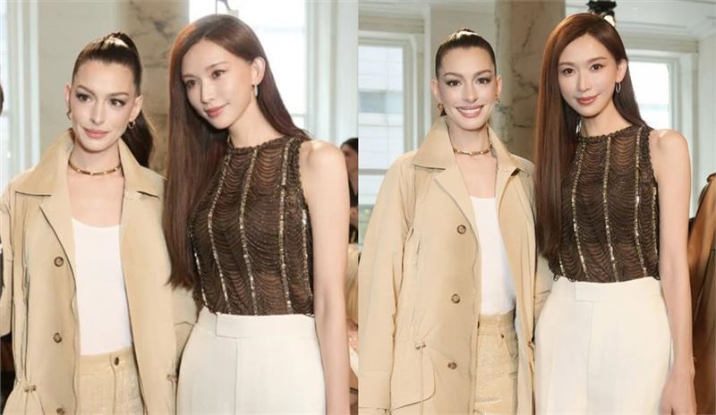 林志玲時裝秀同框安海瑟薇　「差8歲逆齡神顏」網驚呆