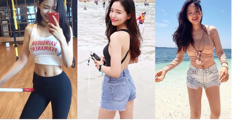 網友等好久！正妹終於脫下運動服，貼身小洋裝誘人曲線「前凸後翹」好性感…