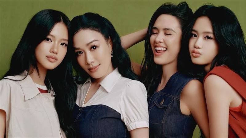 鍾麗緹合體三個女兒！長超美遺傳漂亮基因　大女兒曾奪選美亞軍