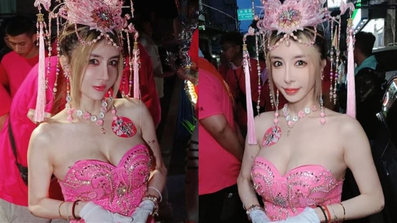 雪碧扮禮生穿深V爆乳禮服！「G級美胸」掉出來了　網狂讚：你是我的天菜