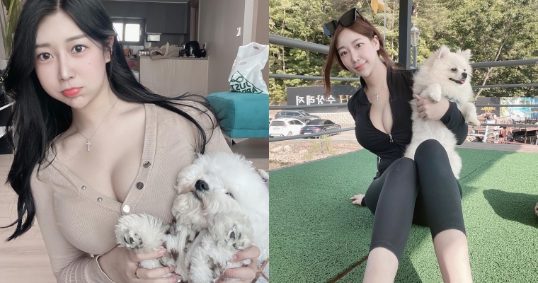 25 歲韓國正妹 Crystal 前凸後翹太圈粉！抱狗合照讓網友都羨慕了