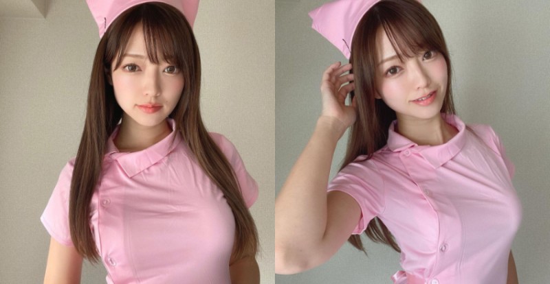 護士小姐制服是不是太緊？日本甜美小模「八千恵」隱乳身材讓人驚豔
