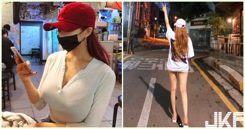 好狂！路邊驚見「超美腿奶妹」逆天美乳太犯規！口罩下的「神猛乳量」快突破天際啦…