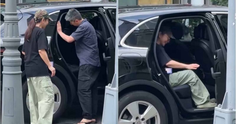 野生陳美鳳信義區被捕獲！貴婦百貨走出　直擊愛犬坐保時捷副駕