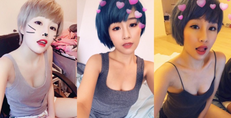 短髮直播主最愛「低胸小可愛」對嘴唱歌影片太誘人，讓人欲罷不能！