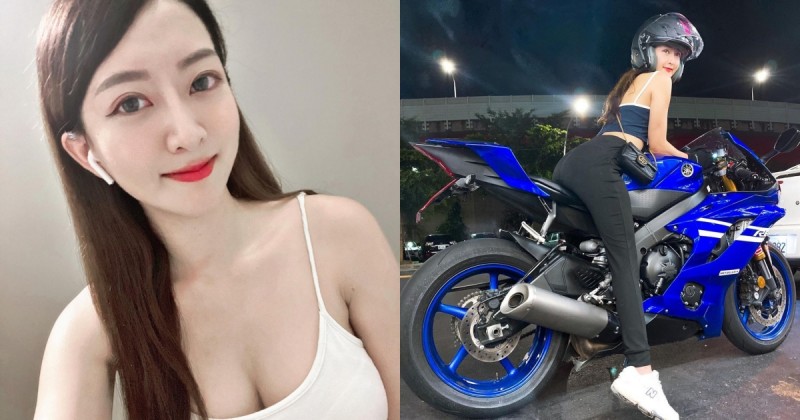 超兇猛「重機女神」啾啾前凸後翹馬力十足！「豐滿蜜桃」跑山路避震超優秀！