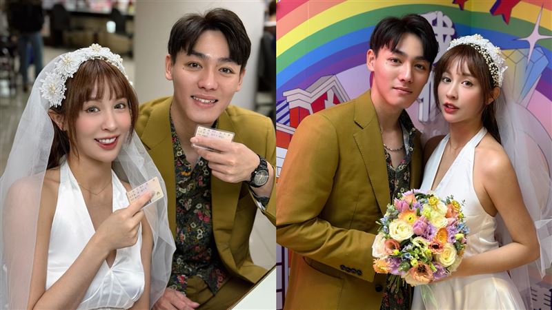 陳晨威與啦啦隊女神火速登記結婚！啾啾成人妻首日曬身分證　超閃發聲