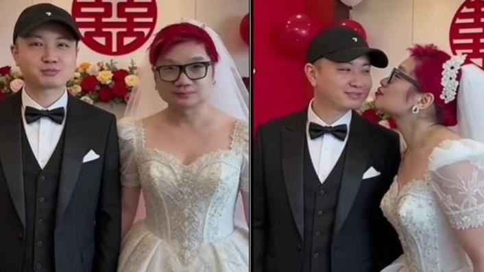 于朦朧墜樓案還沒完!網友AI合成程青松杜強結婚照 網笑:天生一對