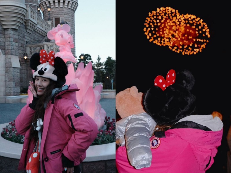 鬼鬼帶1歲女兒同遊迪士尼！母女相擁看煙火「只有開心跟最開心」