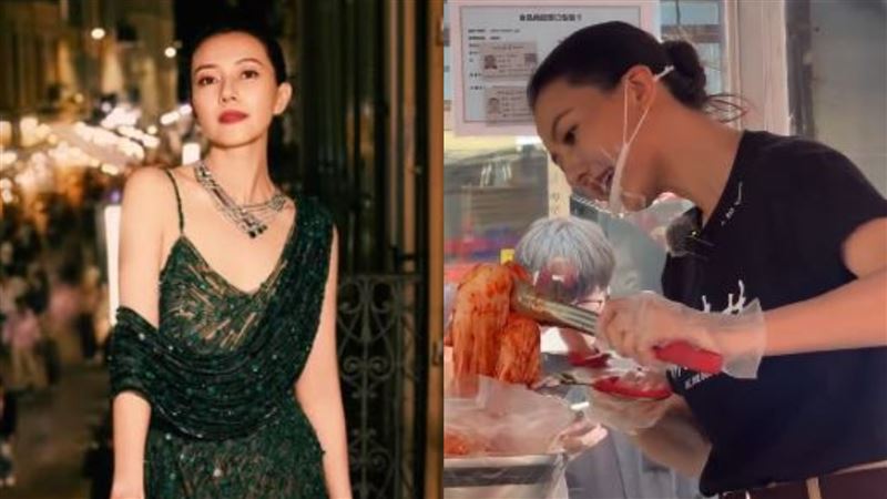 高圓圓早市賣辣白菜！「專業手法」網全看呆：女神太接地氣了