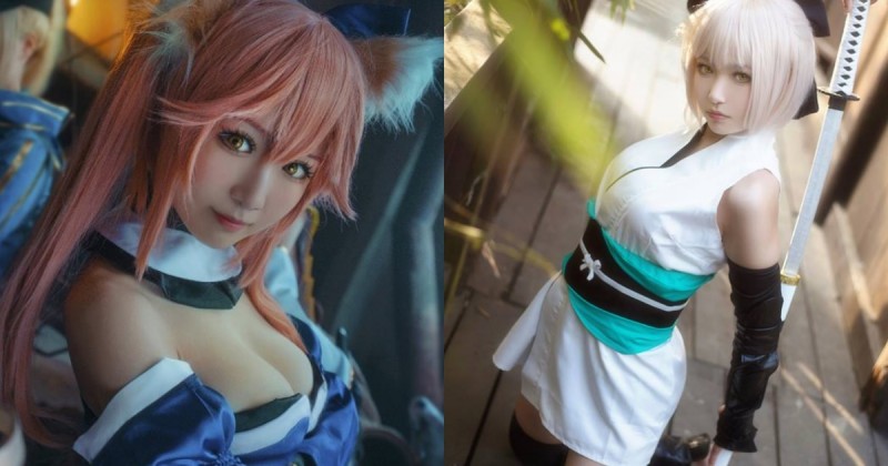 造型百變cosplay美少女「肉宅RouZhai」真的好有肉 自拍分享真實乳量～