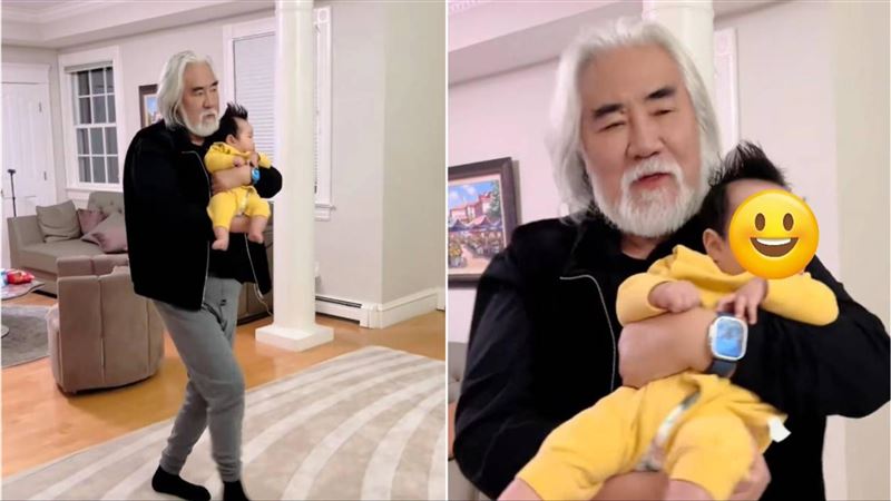 75歲名導抱幼女氣喘吁吁...「爺孫戀」妻照拚第五胎:越生越可愛