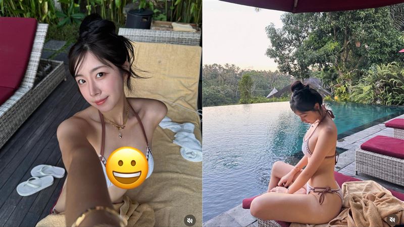 安芝儇太犯規!比基尼「趴躺椅洩曲線」 邪惡視角流出迷暈全網