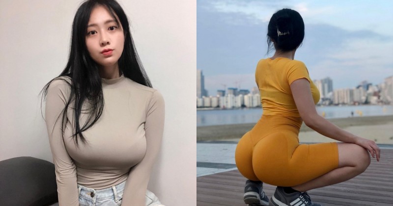 巨乳翹臀「正妹瑜伽老師」體態兇猛！前凸後翹好身材「深蹲」褲子超緊繃！