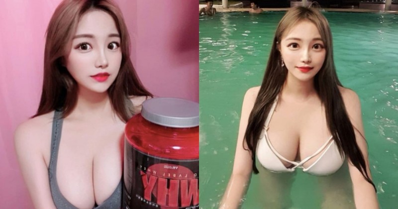 高蛋白漲ㄋㄟㄋㄟ！「巨乳泡菜妹」胸前滿滿蛋白質，果然營養度超高！