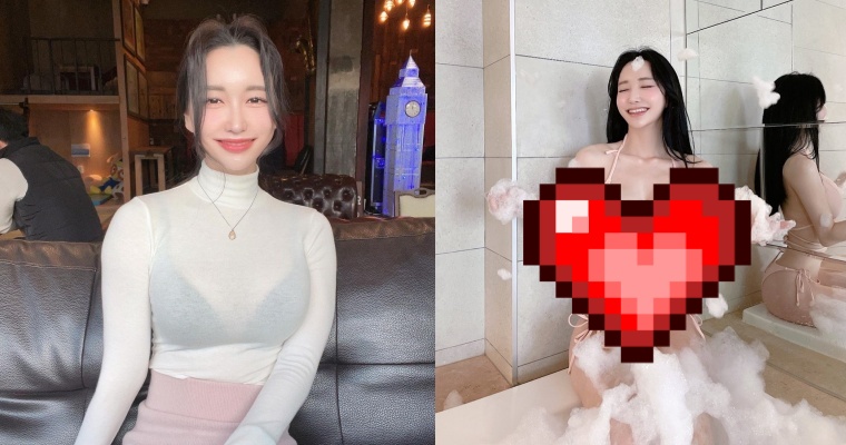 白皙美模 Yeline 仙氣滿滿！健身練出精實曲線…「滿身泡沫」近照迷倒網友