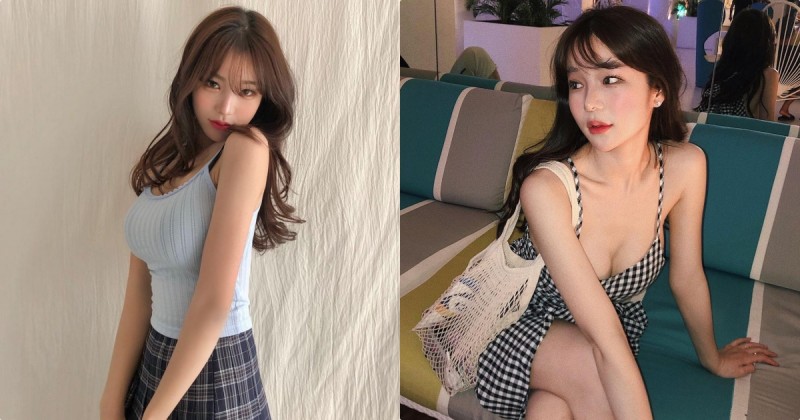 嫵媚型正妹「格子低胸裝太辣」，隨意一個轉身就好性感！