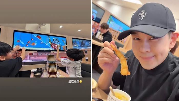 林志穎低調現身壽司郎！父子3人邊吃邊玩　「驚人戰績」曝光